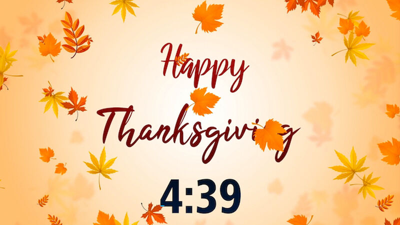 Happy Thanksgiving 5 minute Countdown Timer